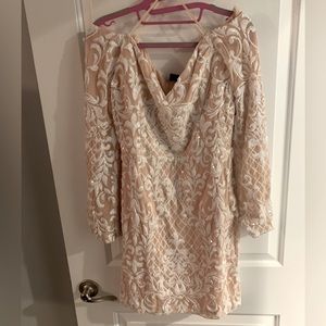 Peach/nude long sleeve mini dress. Never worn.